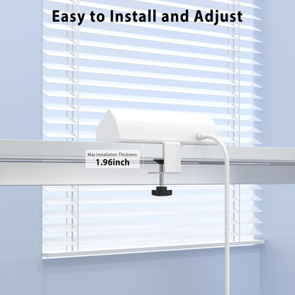 Desk Clamp Power Strip 65W Fast Charging Station,4 PD USB-C,5 Outlets,Nightstand Desk Edge Mount Tower Surge Protector,15 Amp Heavy Duty Power Strip,Fits 1.96" Tabletop Edge (White, 6 FT Cable)