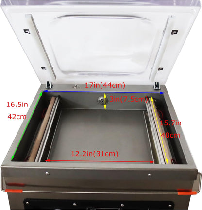 INTSUPERMAI Single Chamber Vacuum Packaging Machine DZ400 Vacuum Seal Machine Stainless Steel Vacuum Sealing Machine Packaging Sealer 110V