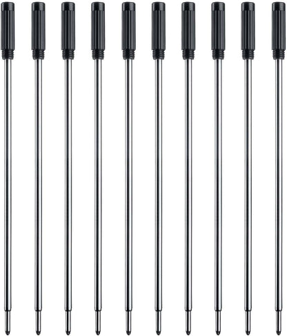 Black Ink Refills (10pcs), Replaceable Pens Refills, 1mm Medium Tip - Black