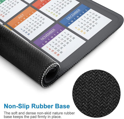 Mouse Pad 2026 Calendar Stitched Edge,Computer Mouse Pads Calendars Non-Slip Rubber Desk Mat Mousepad Gaming Office Keyboard Mat (9.45x7.87 in) (Gray)
