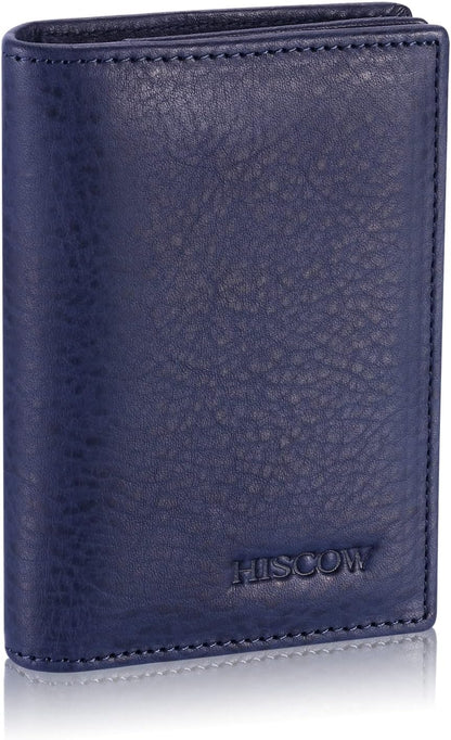 Leather Business Card Case Holder for Men & Women, Italian Calfskin