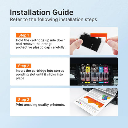 E-Z Ink Compatible Ink Cartridge Replacement for Canon PGI-270XL PGI270XL PGI270 XL PGI-270 to use with MG6821 TS6020 MG6820 MG5720 TS5020 TS8020 TS9020 MG7720 Printer (Large Black, 4 Pack)