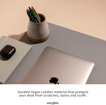 ANECDOTE Vegan Leather Desk Pad - 23.6"x17" Desk Mat for Your Office. This Quality Large Mouse Pad has Chic Elegance, Professional Look & Satisfying Touch - The Perfect Leather Mouse Pad for You!