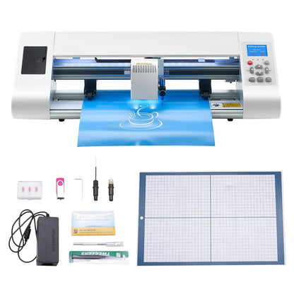 VEVOR Cutting Machine, Automatic Edge Detection Vinyl Cutter Machine with Design Software and Materials, Compatible with Multiple File Formats, for Creating Customized DIY Crafts, Cards, Stickers