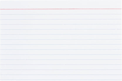 Amazon Basics Ruled Lined Index Note Cards, 500 Count, 5 Pack of 100, White, 4 in x 6 in