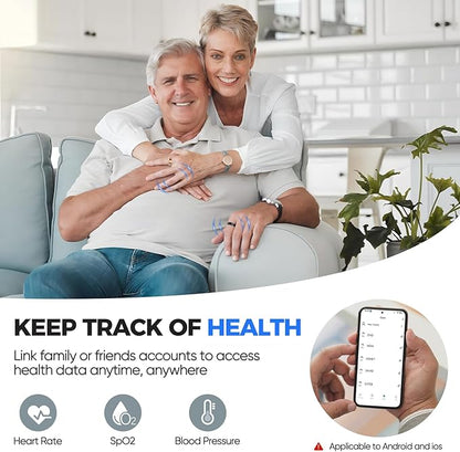Smart Ring IP68 Waterproof，5-Day Long Battery Life, No Subscription Fee，Fitness Health Tracker for Men Women, Heart Rate & Sleep Monitoring Daily Use，iOS&Android Compatible (Silver, 12)