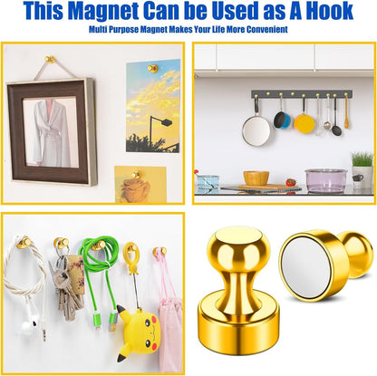 Grtard 8 Pack Magnetic Push Pins, Fridge Magnets for Whiteboard, Whiteboard Magnets Refrigerator Magnets, Small and Strong Push Pin Magnet for Office, School, Locker, and Map Magnet