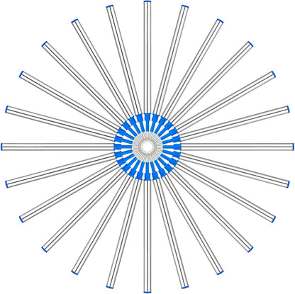 HeTaoCat Gel Rollerball Pen Refills, Roller Ball Fine Point 0.5mm, Black Ink Refill Pack of 5 - Replaceable Ballpoint Pen Refills Medium Point (Blue)