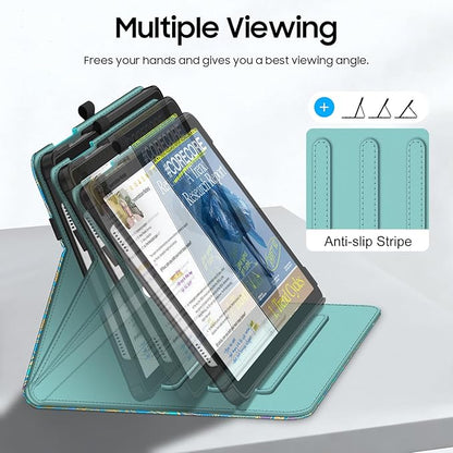 Fintie Case for Samsung Galaxy Tab A9 Plus/A9+ 5G 11 Inch 2023 Model (SM-X210/X216/X218), Multi-Angle Viewing Smart Stand Back Cover with Pocket Auto Wake/Sleep, Shades of Blue