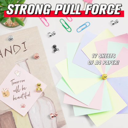 FINDMAG 200 PCS Fridge Magnets, Strogn Refrigerator Magnets for Whiteboard, Silver Push Pins for Kitchen, Classroom, Office, Home Decor