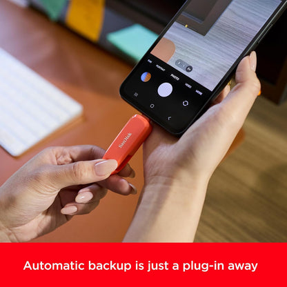 SanDisk 512GB Phone Drive for Android - The 2-in-1 USB for Smartphones, Tablets, and Computers - Thumb Drive with USB Type-C and Type-A Connectors, Yellow Daffodil - SDDDC6-512G-G46YD