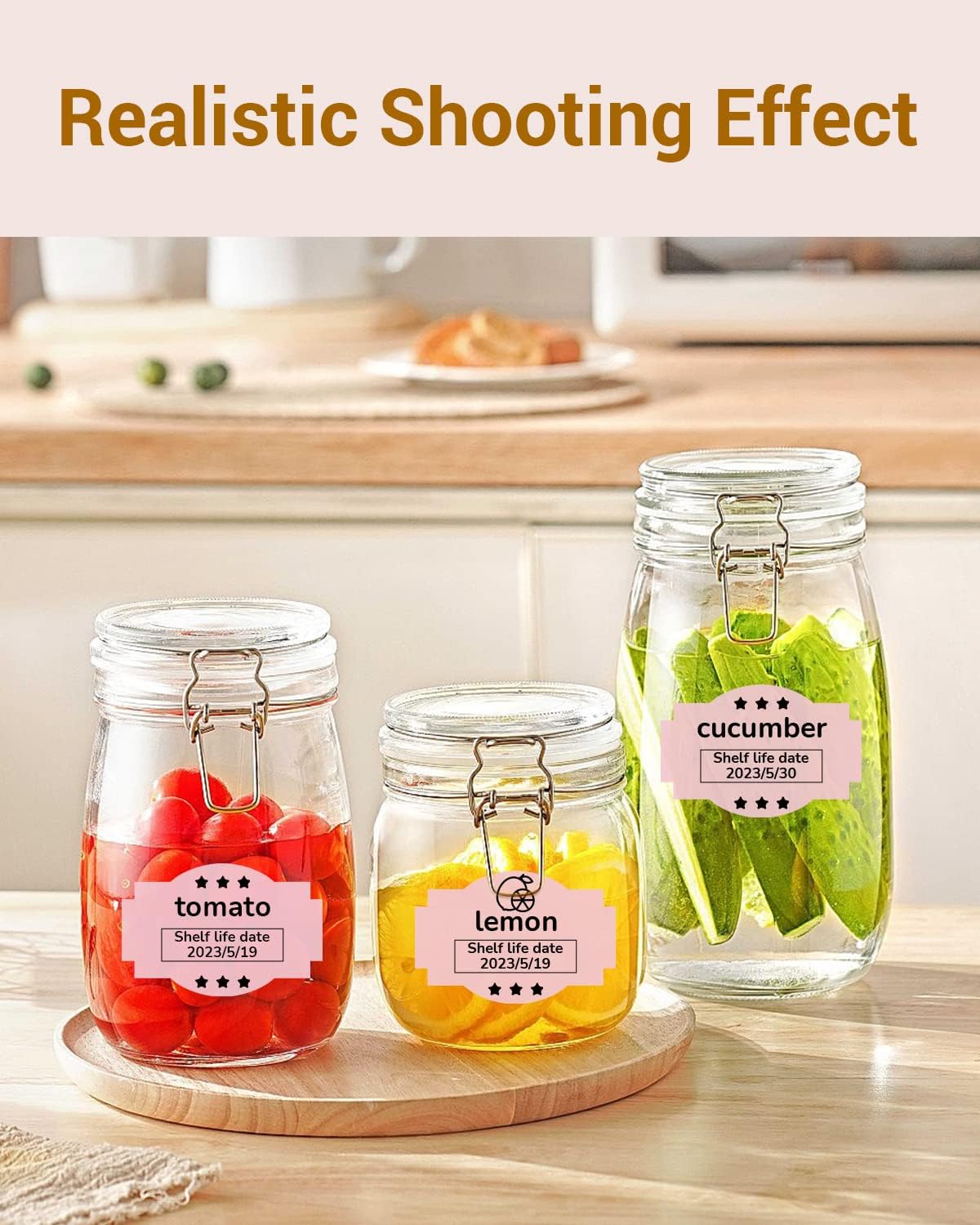 Phomemo Pink Thermal Labels for Shipping Label Printer for Small Business Supplies - 3" x 2" Commercial Grade Round Stickers Roll for Custom Stickers Personalized & Business - 500 Pink Labels/Roll