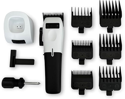 TPOB Play Barber Hair Clippers for Men 7500 RPM with Rubber Grips (White)