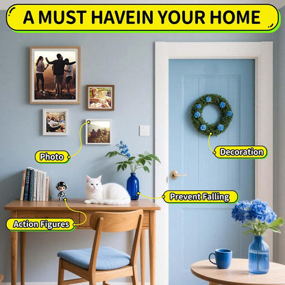 Upgraded Mounting Putty with Pull Tab, Removable Museum Tape Sticky Double Sided Adhesive Dots No Trace for Poster, 182 Pcs 0.6" x 1.38"