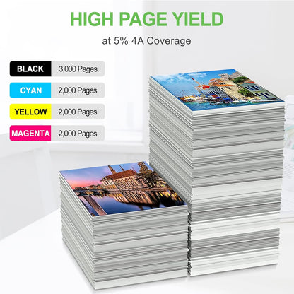 Remanufactured Toner Cartridge Replacement Ink Compatible for Xerox C310 C310DNI C310DNIM C315 C315DNI Printer 006R04356 006R04357 006R04358 006R04359-4Packs