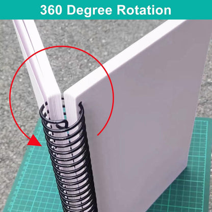 Plastic Spiral Binding Coils 100 Pack, Coil Binding 10mm(3/8") 75 Sheet Capacity, 4:1 Pitch Black Binding Spirals for Students and Coworkers