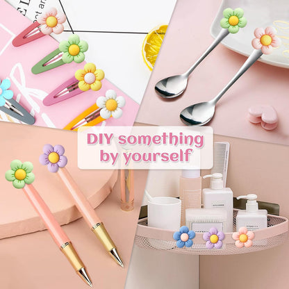 Qualsen 3D Flower Fridge Magnets - 12 Pcs Cute Decorative Magnets for Refrigerator, Whiteboard, Locker & Kitchen (Solid Peach Blossom)