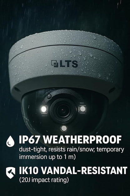 CMHD7322WE-28F | 2MP 1080p HD-TVI Dome Camera | 2.8mm Wide Angle Lens | 98ft Matrix IR Night Vision | IP67 Weatherproof IK10 Vandal-Proof