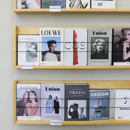 36pcs Wood Shelf Label Holder Plastic Price Tag Holder Supermarket Retail Sign PVC Clear Shelf Label Holder (Includes 50 Pieces Label Inserts) Perfect Fits 18 mm Wooden Shelving.