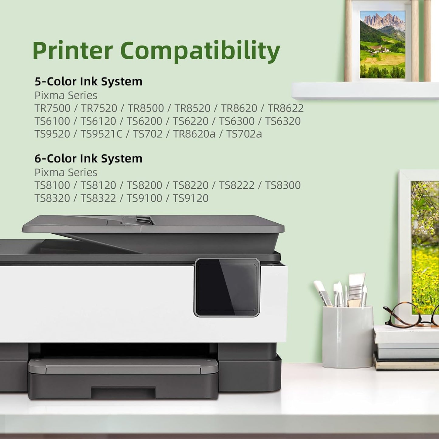 PGI-280 XXL CLI-281 XXL Ink Cartridge Replacement for Canon 281 Ink Cartridges Compatible for Canon Ink 280 and 281 Cartridges Work for TR8620 TR8620A TR7520 TS8220 Printer, 5 Pack