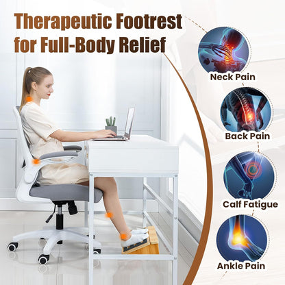 StrongTek Ergonomic Foot Rest Support, Under Desk Footrest, Non-Slip Foot Stool, 4" High, Improve Posture, Reduce Fatigue & Pain, 300lbs Capacity, Ideal for Office & Gaming, Enhance Health and Comfort