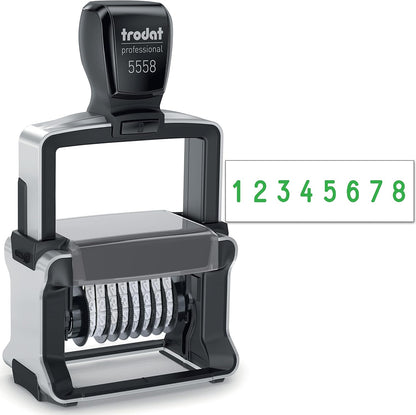 Rubber Stamp Creation Heavy Duty Numberer, 8 Digit Self-Inking Numbering Stamp 5mm Character Height