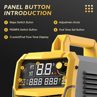 TOOLIOM 50A Non High Frequency Plasma Cutter 110/220V Dual Voltage 2T/4T Cutting Machine 5/8" Max Cut with Large Digital Display
