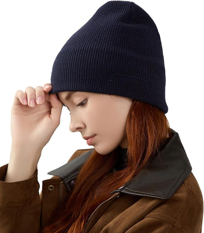 Bluetooth Beanie, Bluetooth 5.2 Wool Hat HD Stereo,30 Hours Play time,Built-in Microphone, Men's/Women's Christmas Electronic Gift (Blue)