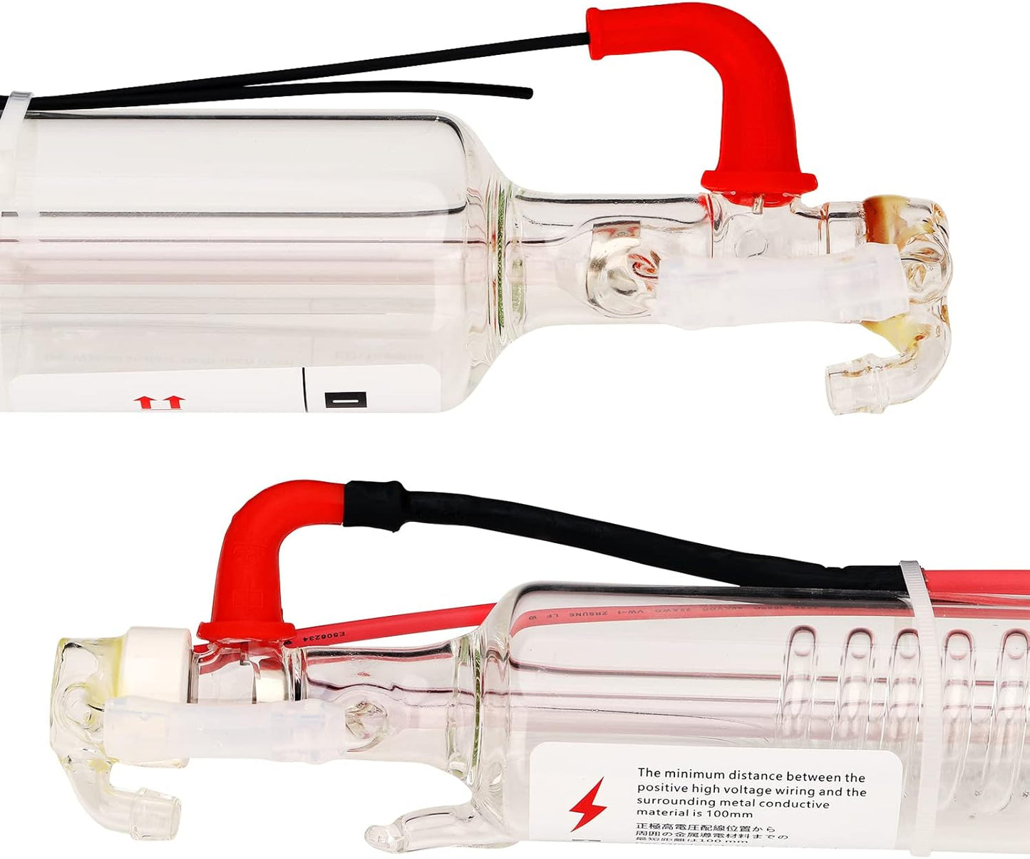 LD-Teemm CO2 Laser Tube, 200W CO2 Laser Tube with Coating 200 watt Length 2000mm Dia. 80mm, Wire Pre-Connected for CO2 Laser Cutter Laser Engraving Cutting Machine