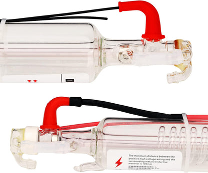 LD-Teemm CO2 Laser Tube, 30W CO2 Laser Tube with Coating 30 watt Length 600mm Dia. 50mm, Wire Pre-Connected for CO2 Laser Cutter Laser Engraving Cutting Machine