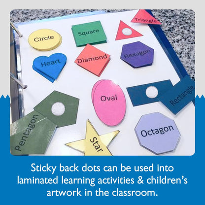 1/2-inch Diameter Hook and Loop Self-Adhesive Dots, 1440 per roll/Loop-Side Only (White)