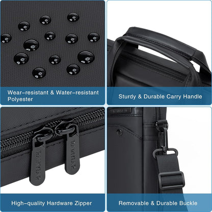 RAINYEAR 15.6 Inch Laptop Bag Laptop Shoulder Bag for Men, Expandable Waterproof Laptop Messenger Bag Large Capacity Computer Laptop Briefcase with Pockets for Travel Business Work Office, Black