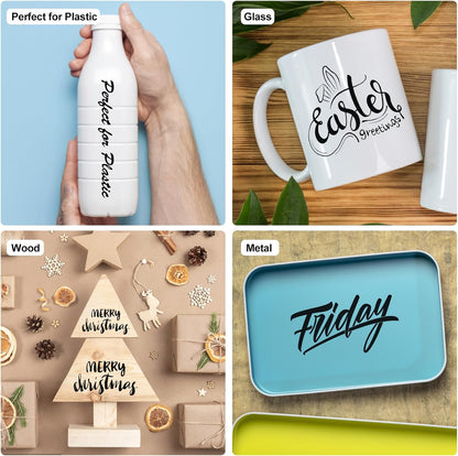 SFAIH Red Permanent Markers Bulk - 24 Pack, 1s Quick Dry, Fine Point Permanent Markers for Paper Plastic Glass Metal Wood, Waterproof, Kitchen Classroom Office, Doodling, Marking, Non-Fading