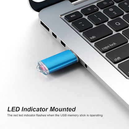 K&ZZ 16GB USB Flash Drive 5 Pack USB 2.0 Thumb Drives Memory Stick Gig Drive 16G Pen Drive USB Stick Flash Stick Jump Drive for PC Laptop, Multicolored