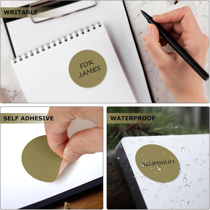 Gold Dot Stickers 2 Inches Round Sticker, Circle Colored Labels Color Coding Labels for Office Classroom Toddlers Activity 80 Pieces