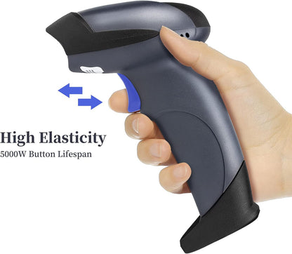 NETUM 2D Barcode Scanner with Stand USB 2.0 Wired QR Code Imager Automatic Barcode Reader Handhold Scanner Gun with USB Cable for Laptops, Computers, Cashier, POS -M5S