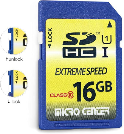 INLAND 16GB Class 10 SDHC Flash Memory Card 10 Pack Standard Full Size SD Card USH-I U1 Trail Camera Memory Card by Micro Center (10 Pack)