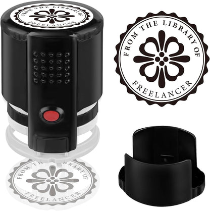 Custom Ink Stamp | Personalized Self Inking Stamp Gifts for Book Lovers, Readers, Teachers | 5 Ink Colors (Design-04)