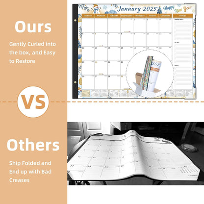 Ospelelf Calendar 2025-2026 Large Desk Calendar 22'' x 17'', Monthly Desktop Calendars, 18 Month Family Calendar, Use Jan 2025 - June 2026