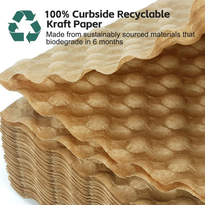 Reusable Bubble Paper - 15" x 100 FT Durable Bubble Wrap for Moving, Eco-Friendly & Washable Shipping Supplies, Biodegradable Packing Paper