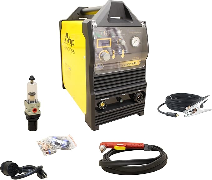 AHP Alpha-Cut 825i Plasma Cutter – 110V/220V Dual Voltage | 60 Amp | Clean Cuts Up to 7/8" | Pilot Arc Torch | Complete Kit Included