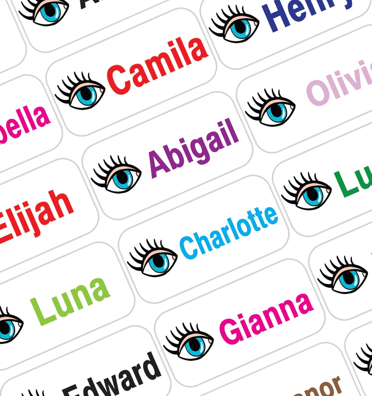 Personalized Waterproof Name Labels Press and Stick Custom Name Stick on Clothing Labels. Customized Up to 3 Lines Great for Camp & Daycare