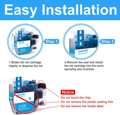 LCL LC3013 Color Ink Cartridges Replacement for Brother LC3013 LC3011 LC30113PKS LC30133PKS LC 3013 LC 3011 for MFC-J497DW MFC-J491DW MFC-J690DW Printers (6-Pack 2C 2M 2Y)