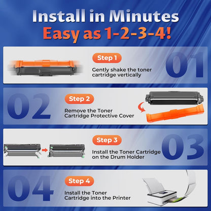 TN229XL Toner Cartridges High Yield MFC-L3720CDW MFC-L3780CDW Toner Compatible for Brother TN229XL TN229 Toner Cartridges for Brother HL-L3280CDW HL-L3220CDW HL-L3300CDW Printer(BK/C/M/Y,4 Pack)