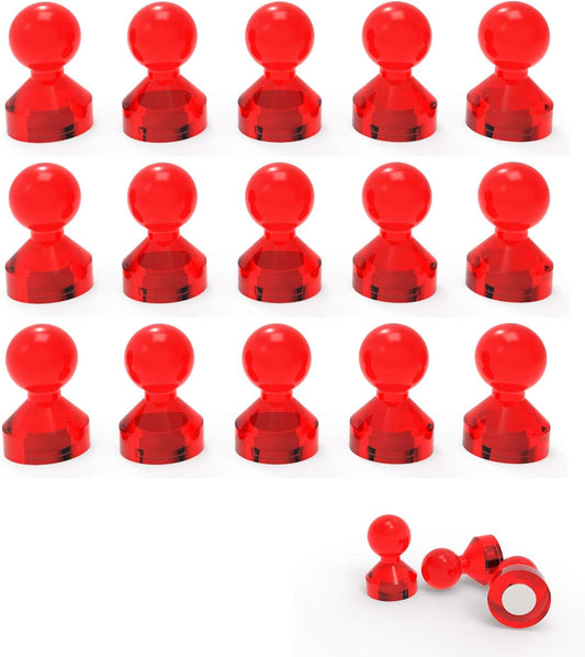 Ant Mag Magnetic Push Pins Strong Push Pin Magnets for Fridge Whiteboards Calendars Maps in School & Office Pack of 18 Red