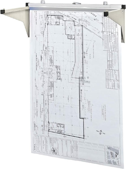 Adir Blueprint Wall Rack - Blueprint Plans Organizer and Construction Plan Holder - Poster Display and Map Rack for Office and Home (Without Blueprint Clamps)