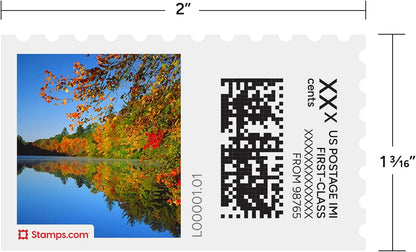 Fall River NetStamps 1200-Pack (50 Sheets) Printable Postage Labels (Stamps.com Subscription Required) - Print Approved Postage - Inkjet & Laser Printers - Business, Personal, Home