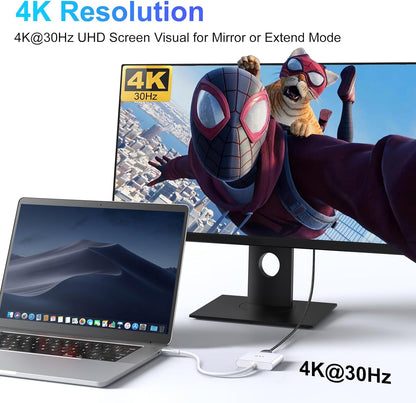 USB C to HDMI Adapter,USB-C Adapter Hub with 4K HDMI,USB3.0,Type C PD Charge Port 4K Multiport Digital AV Converter for iPad Pro/air,MacBook Pro/air,Tablet,Switch and More USBC Device