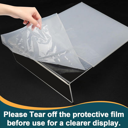 14 Pack Acrylic Sign Holder 8.5x11 Inches, Clear Tabletop Plastic Paper Display Stand, L-Shape Vertical Menu Holder Stand, Photo Picture Frame Flyer Display Stand for Restaurants, Store,Office Desktop