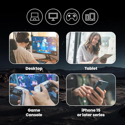 MMOMENT 1TB Magnetic External Portable SSD – 950MB/s Read – for ProRes 4K – Phone SSD Compatible with MagSafe, USB-C, USB-A, iPhone 15/16, Mac, PC (MU P100)